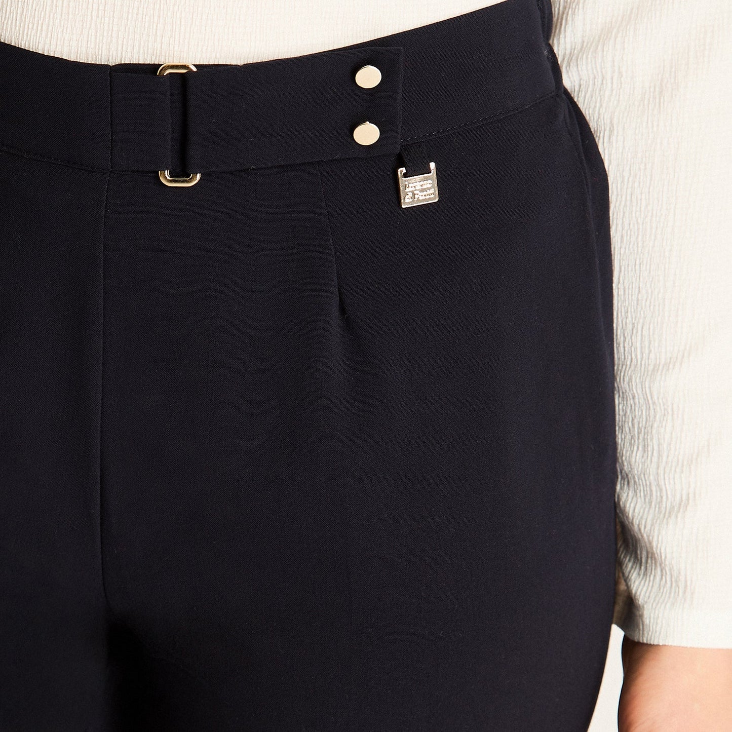 Pantalón Mujer Azul de Corte Recto