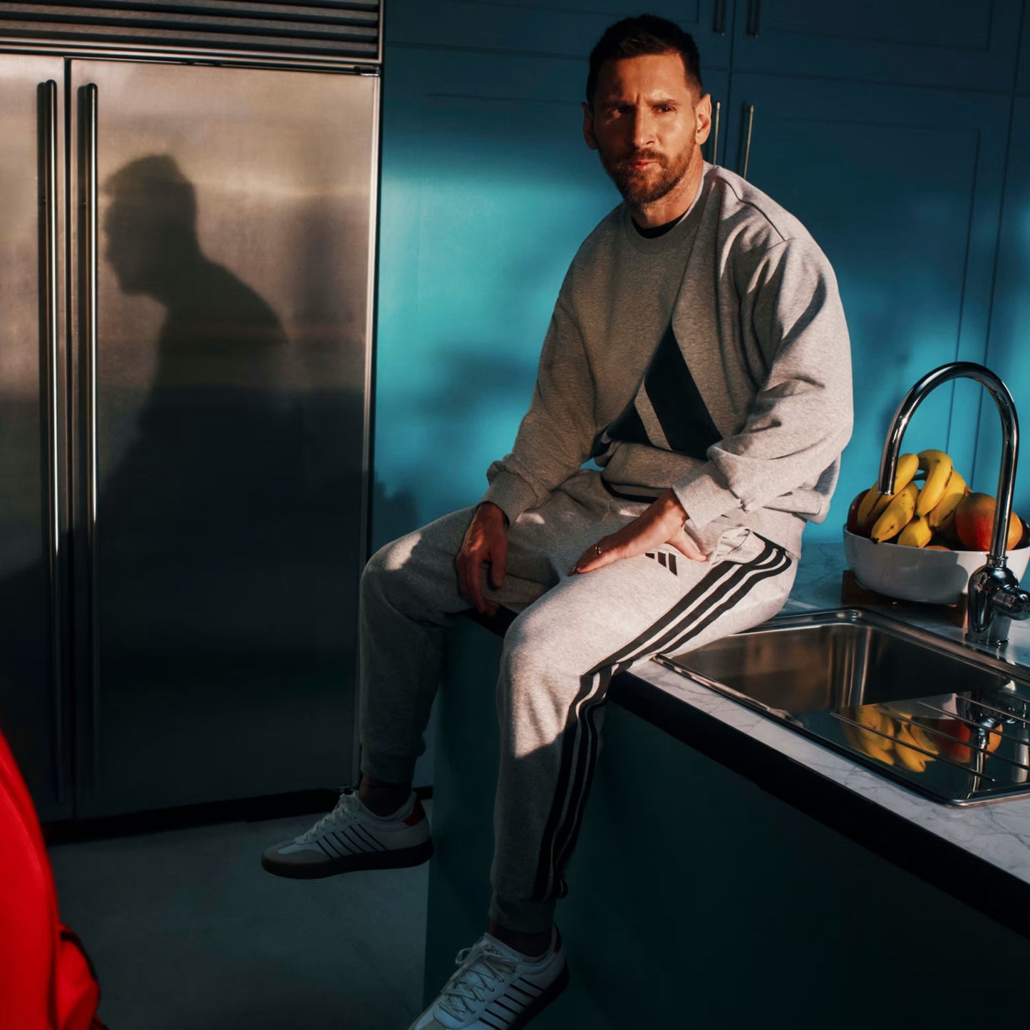 Pantalón Hombre Essentials French Terry 3 Tiras Medium Grey Heather