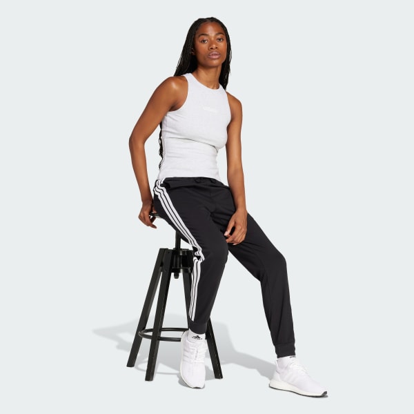 Pantalón Mujer Essentials Jogger 3 Tiras Negro