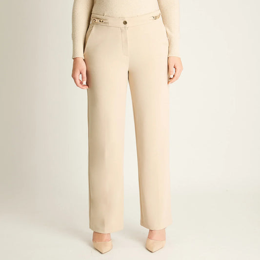 Pantalón Mujer Formal Arena Corte Recto