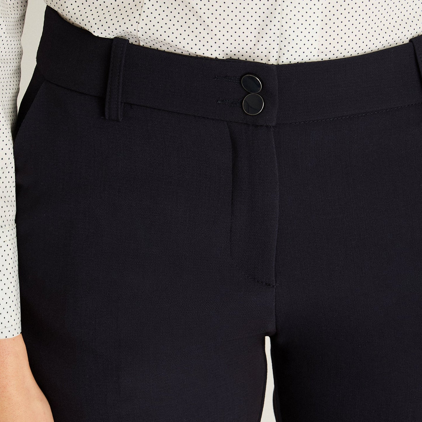 Pantalón Mujer Formal Azul Recto