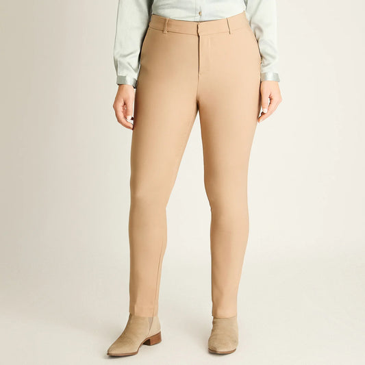 Pantalón Mujer Formal Slim Camel