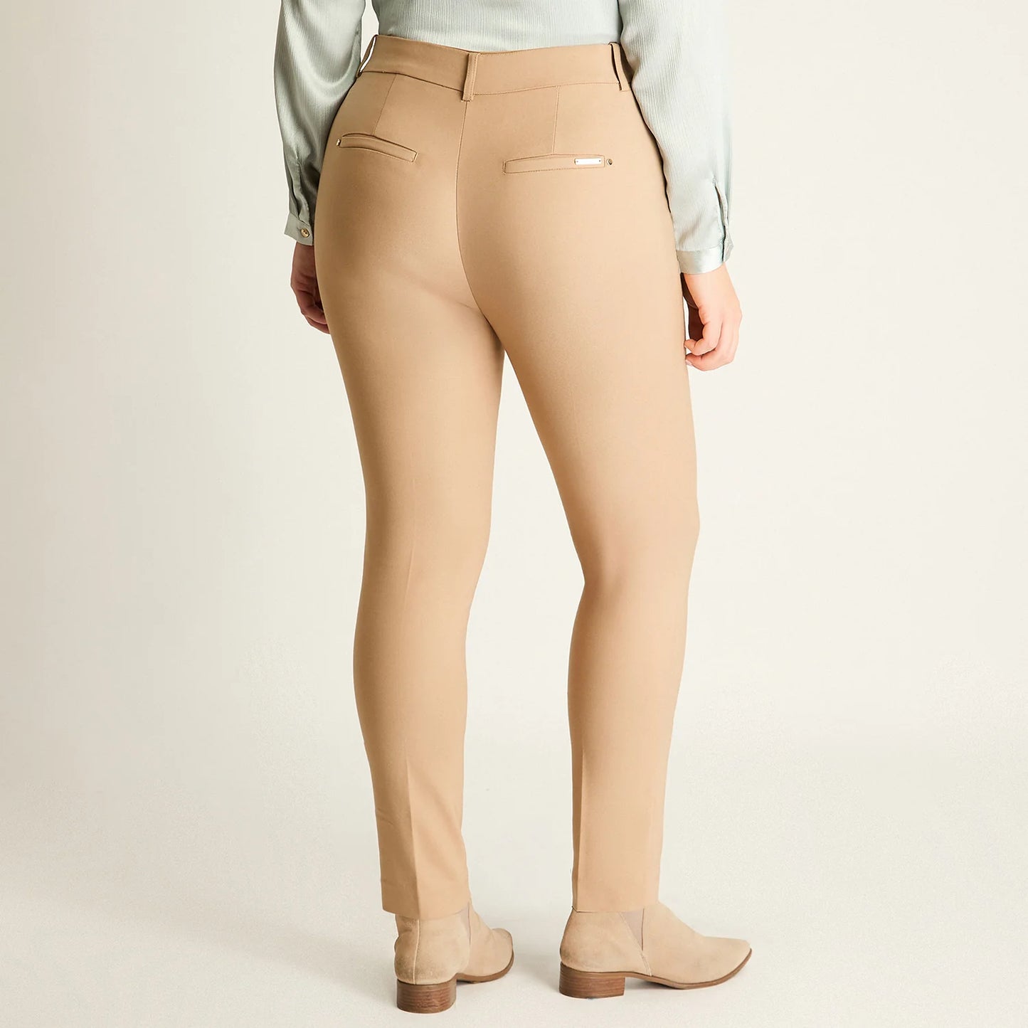Pantalón Mujer Formal Slim Camel