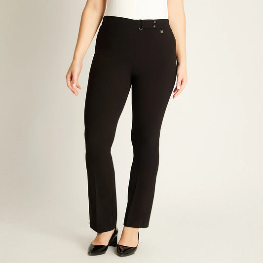 Pantalón Mujer Negro de Corte Recto