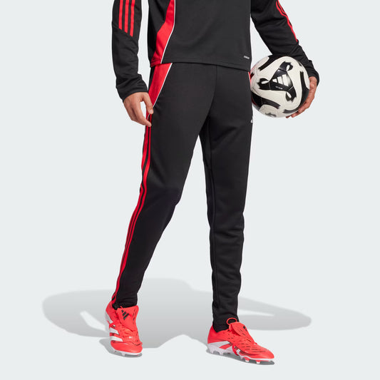Pantalón Hombre Futbol de Entrenamiento Tiro 24 Negro/Rojo