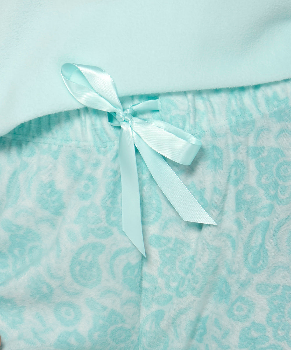 Pijama Mujer Micropolar Estampado Menta