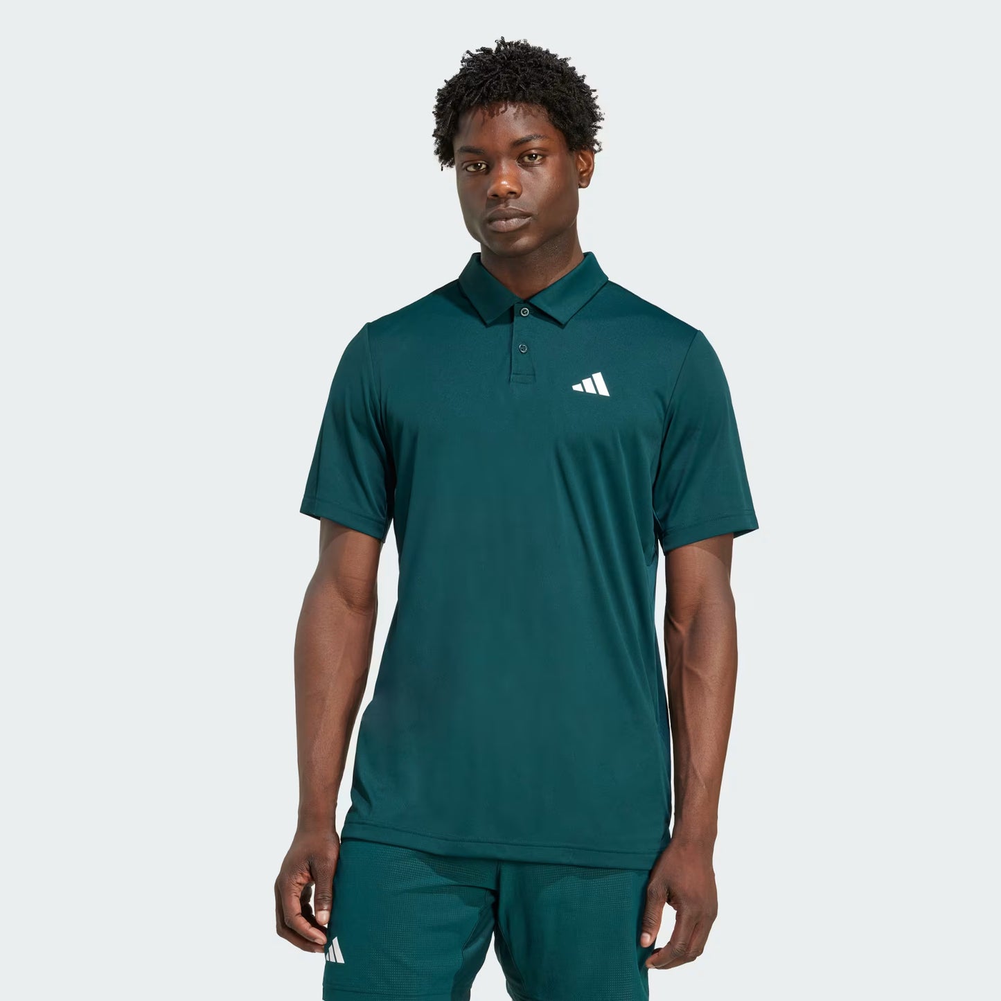 Polera Hombre Cuello Club Tenis Verde Oscuro