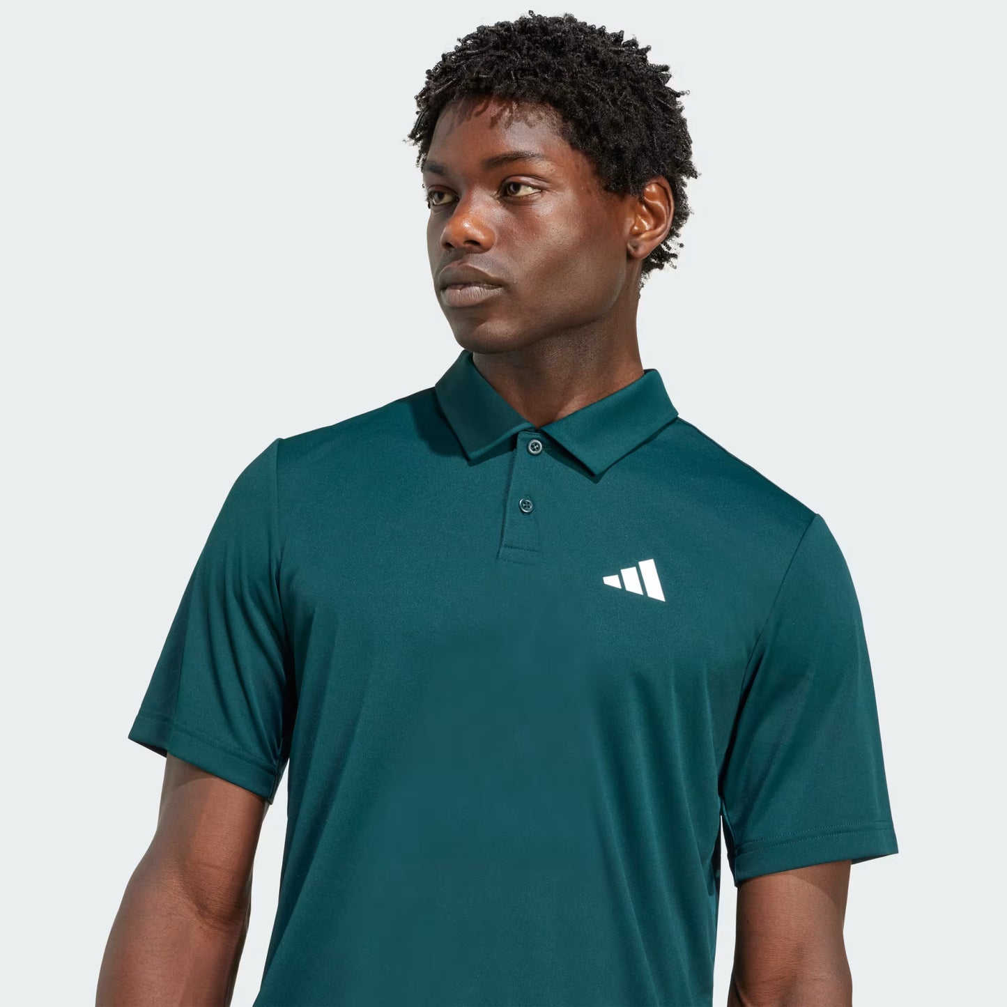 Polera Hombre Cuello Club Tenis Verde Oscuro