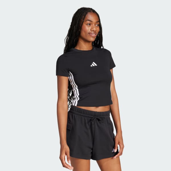 Polera Mujer Essentials 3 Tiras Slim Baby Negro