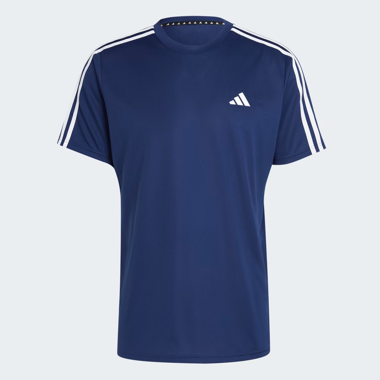 Polera Hombre Train Essentials 3-Stripes Dark Blue / White