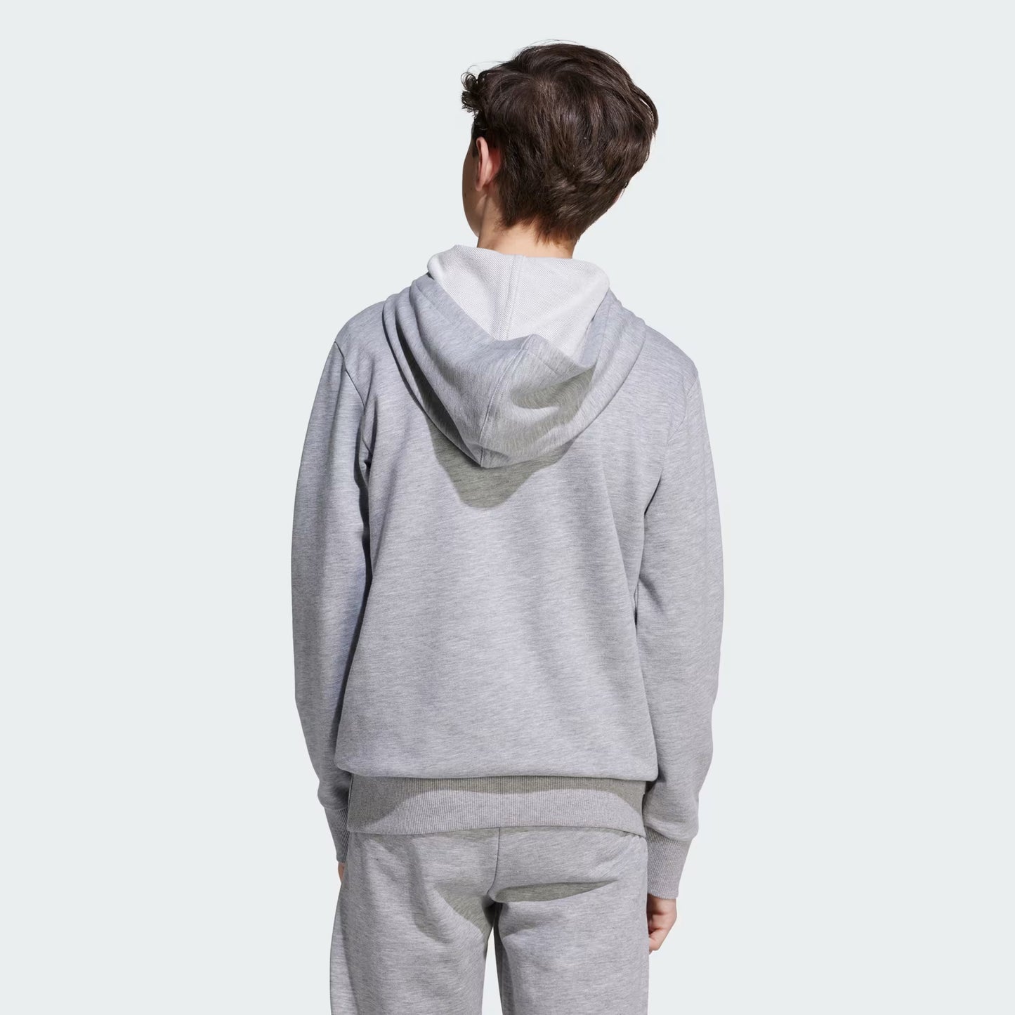 Polerón Niños Capucha Essentials Gris