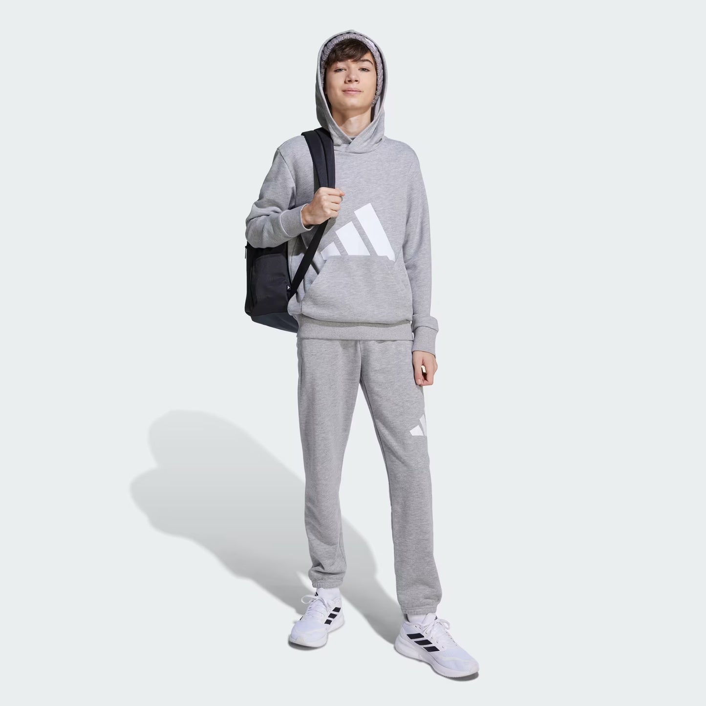 Polerón Niños Capucha Essentials Gris