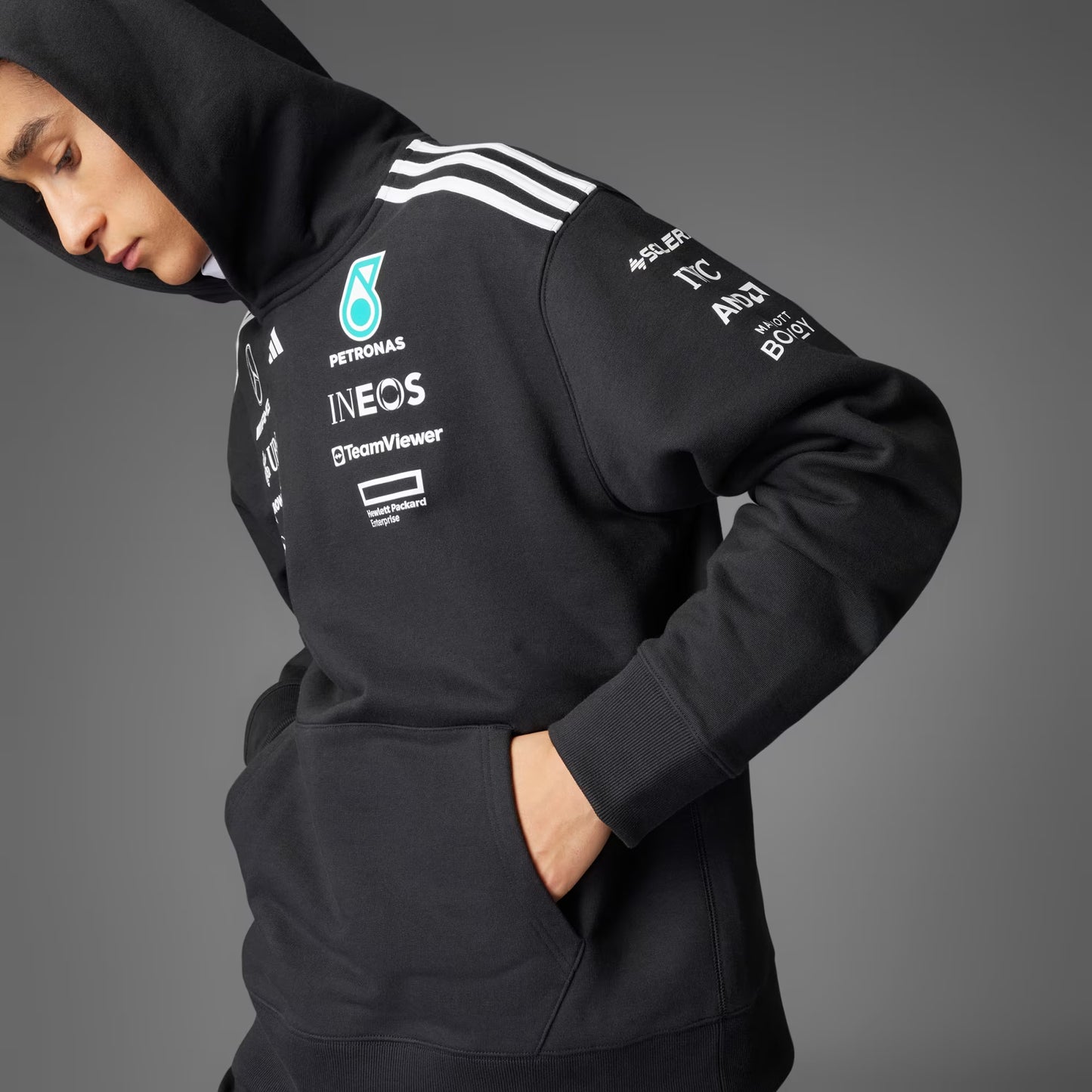 Polerón Hombre Capucha Mercedes- Amg Petronas F1 Team Black