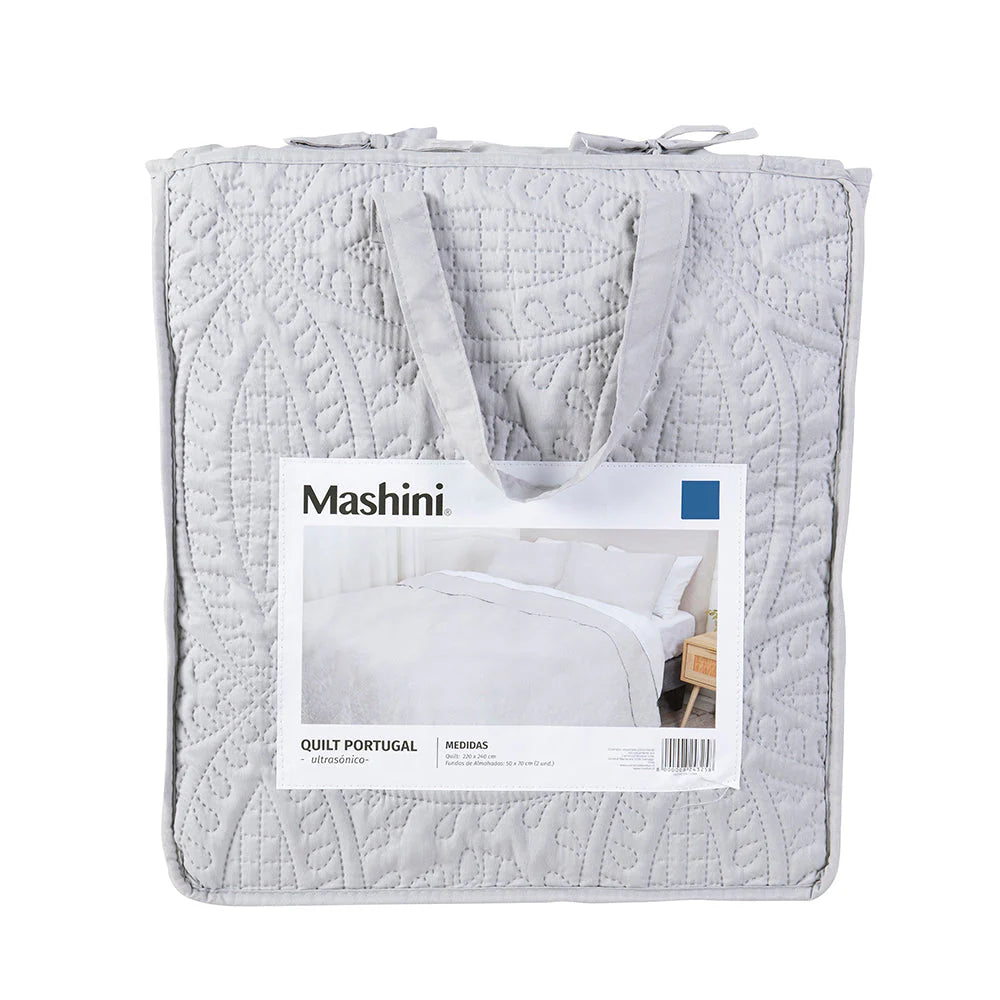 Quilt 2 Plazas Portugal Gris