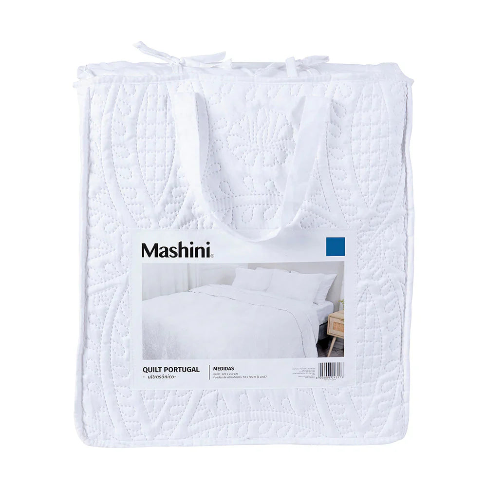 Quilt 1.5 Plazas Portugal Blanco