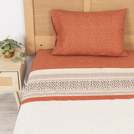 Sábana 1.5 Plazas 144 Hilos Estampado Animal