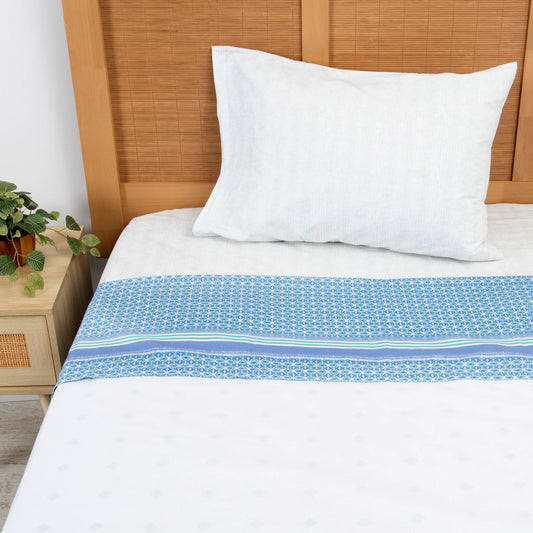 Sábana 1.5 Plazas 180 Hilos Estampado Agua