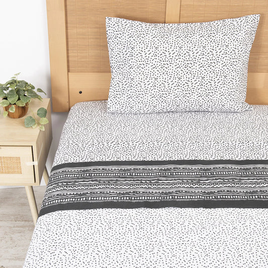 Sabana 1.5 Plazas 144 Hilos Estampado Geometric