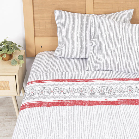 Sabana 2 Plazas 144 Hilos Estampado Snow