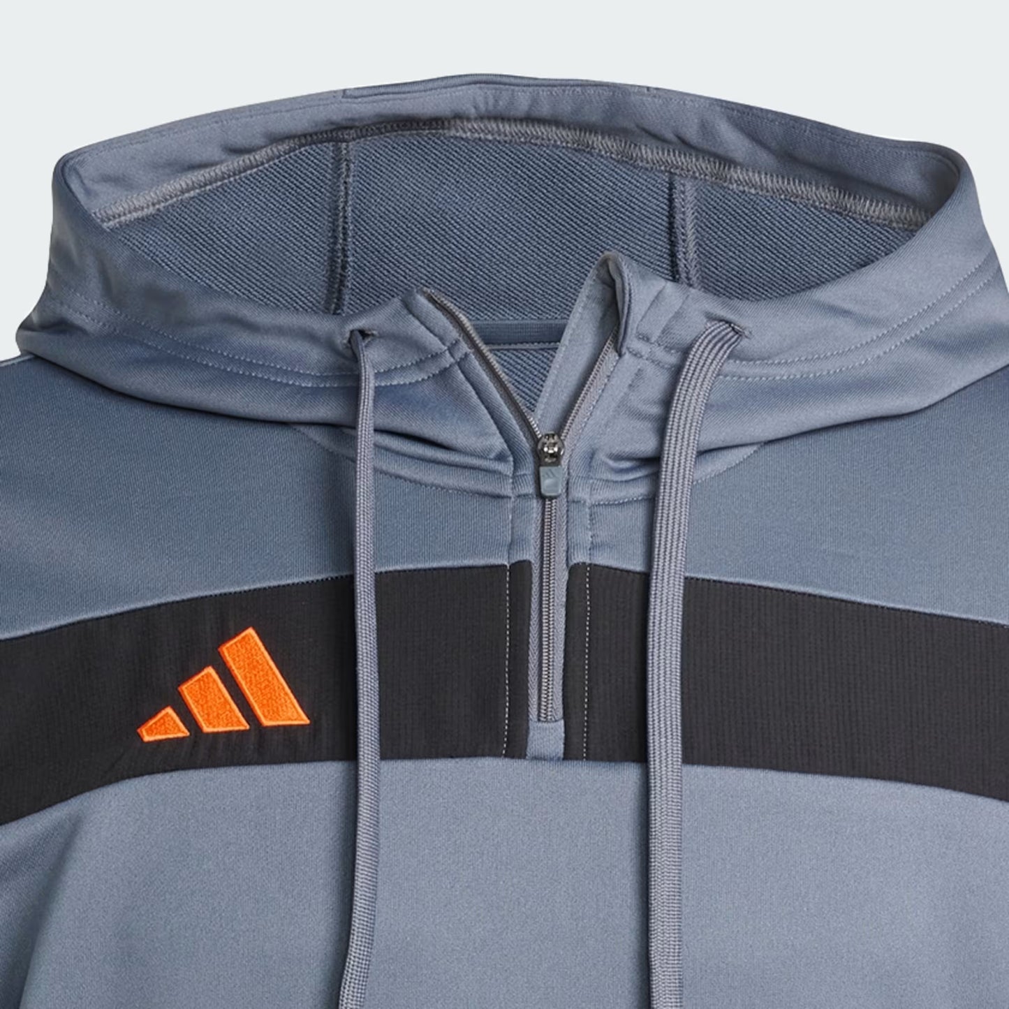 Poleron Hombre capucha Tiro 25 Essentials Team Onix / Super Orange