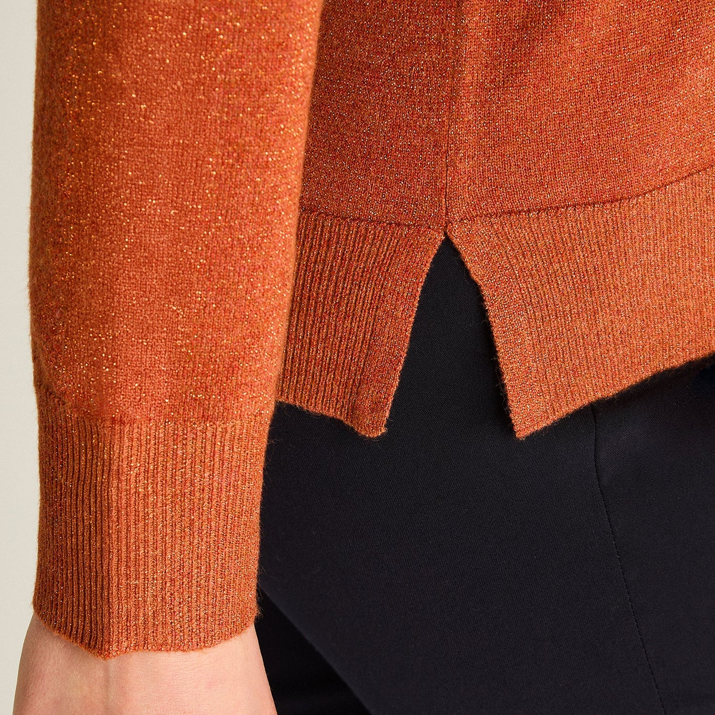 Sweater Mujer Terracota con Textura Suave