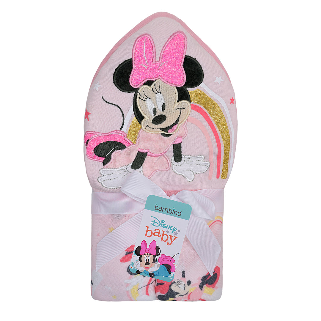 Minnie Toalla con Capucha de Algodón Disney – Rosado