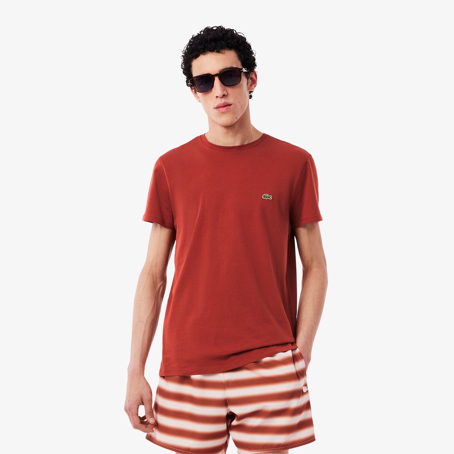 Polera Hombre Algodón cuello Redondo Brown