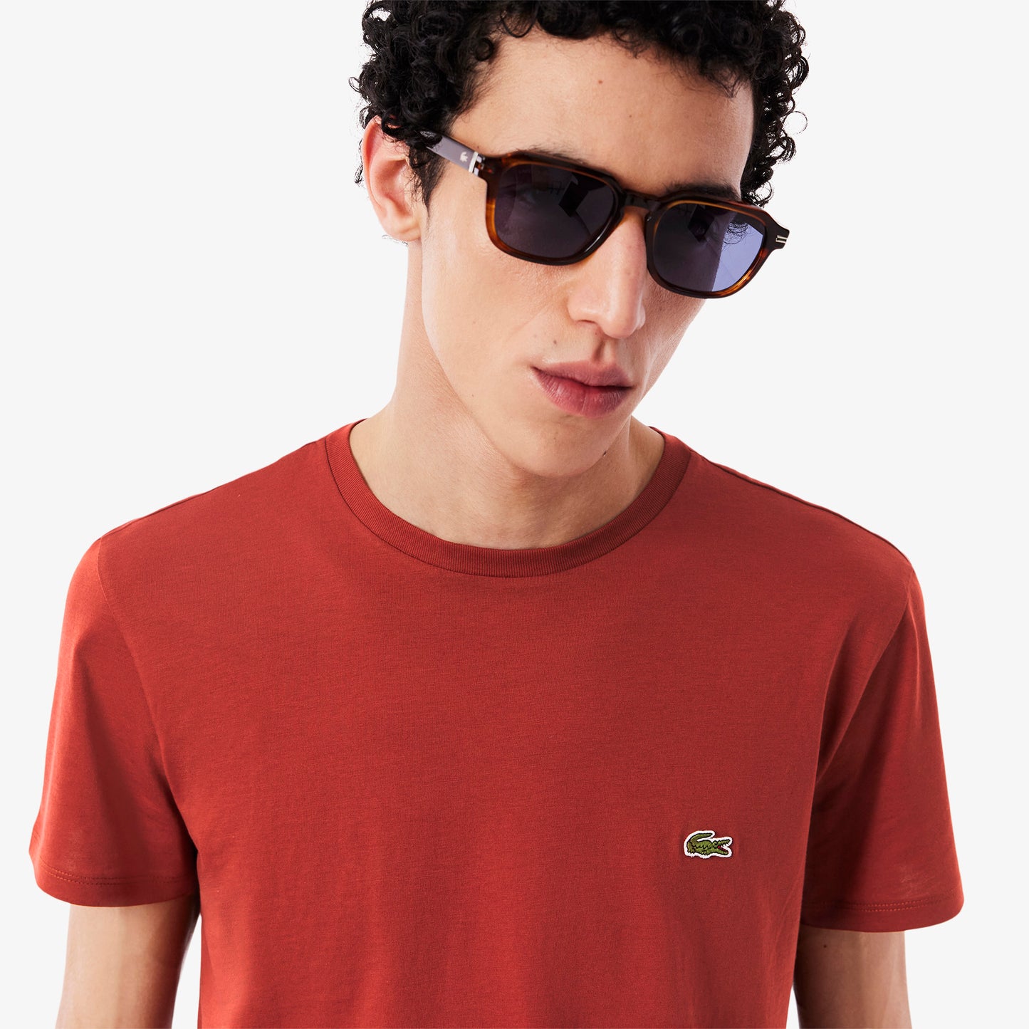 Polera Hombre Algodón cuello Redondo Brown