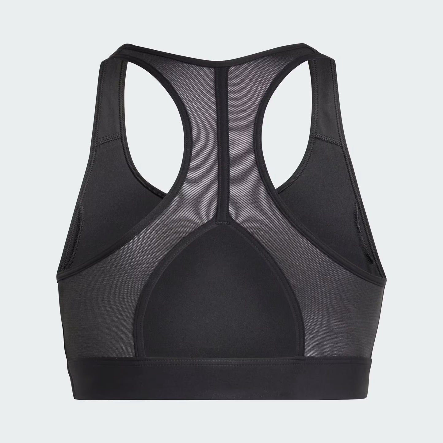 Polera Mujer Top Deportivo Powerreact Big Logo Estampado Negro