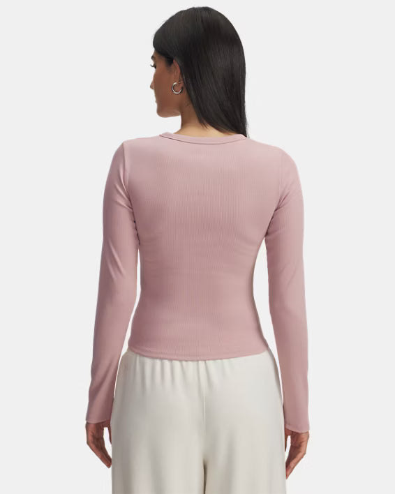 Polera Mujer Manga Larga Rosada