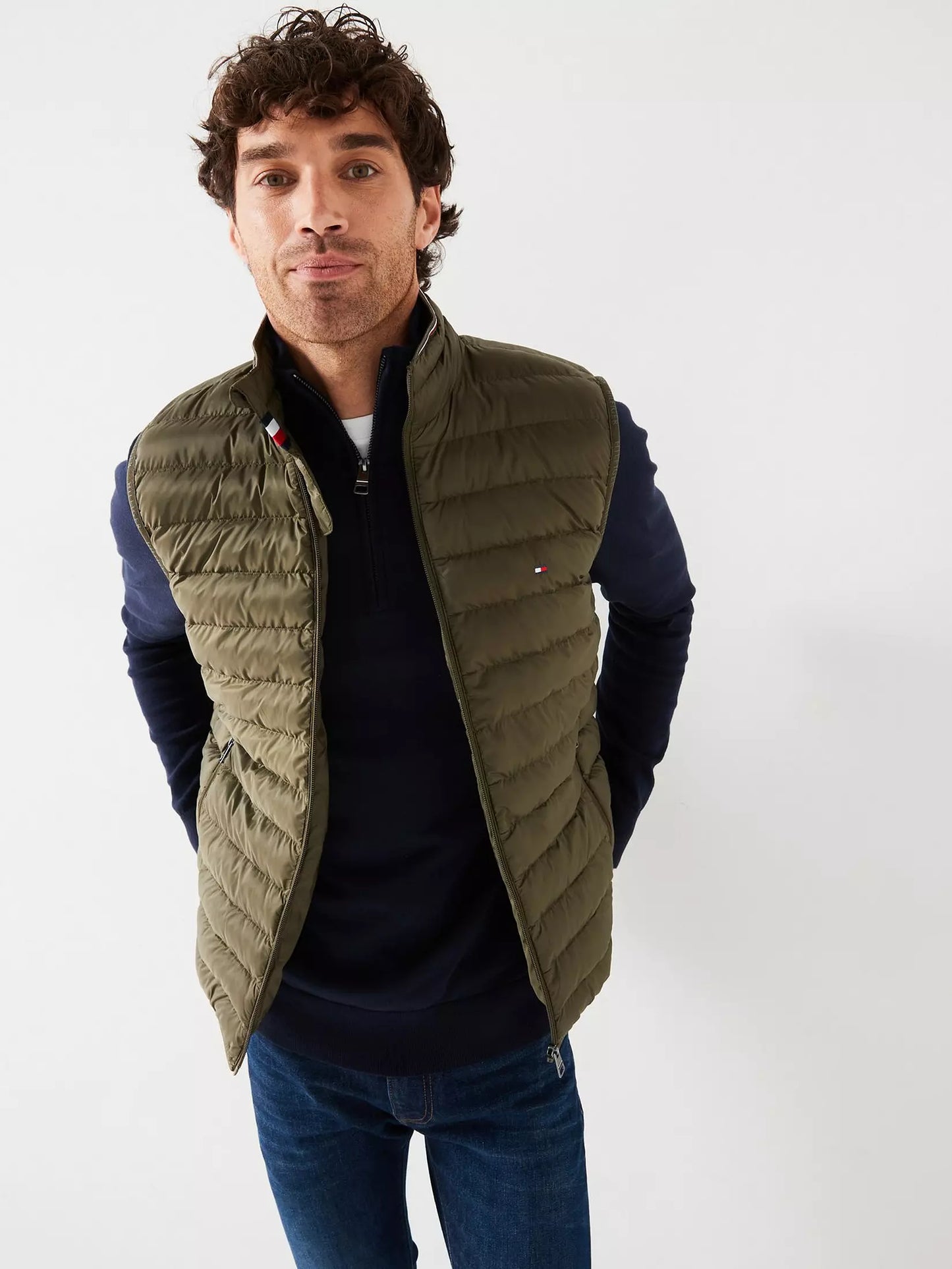Chaqueta Hombre Acolchado Plegable Verde