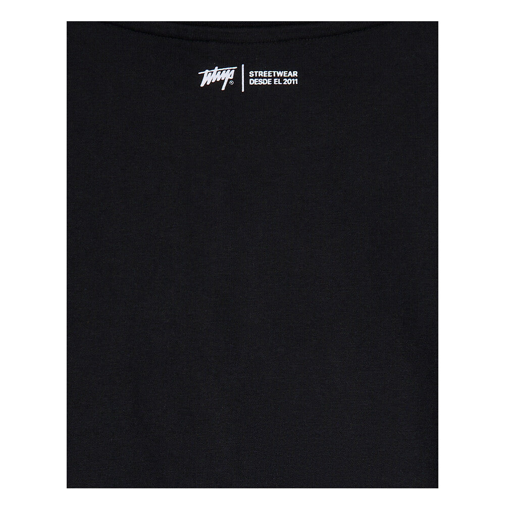 Polera Hombre Logo Black Blanco
