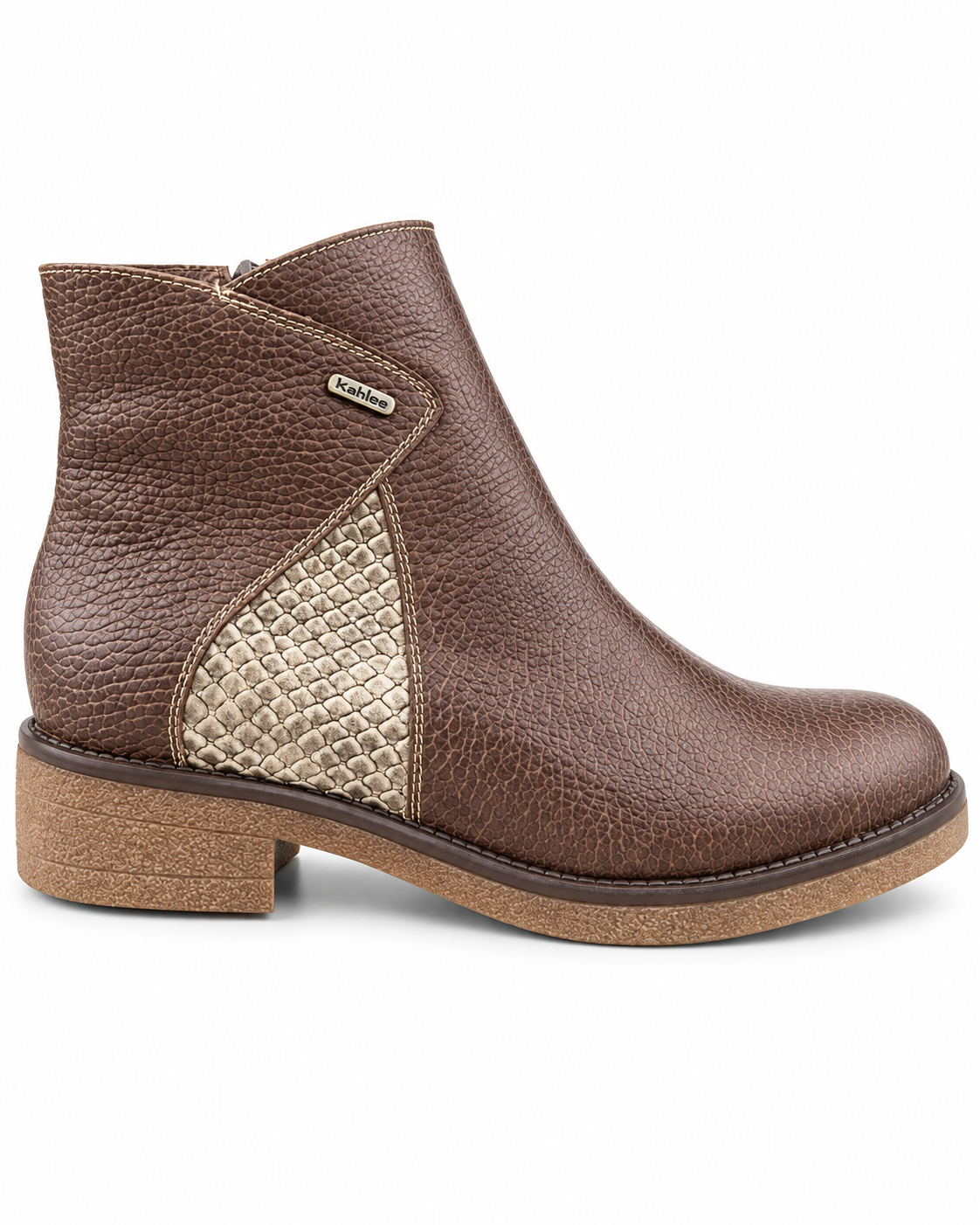Botin Mujer Cuero Nogal