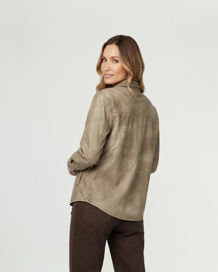 Camisa Mujer Emilia Relaxed Cuello Tipo Camisa Beige
