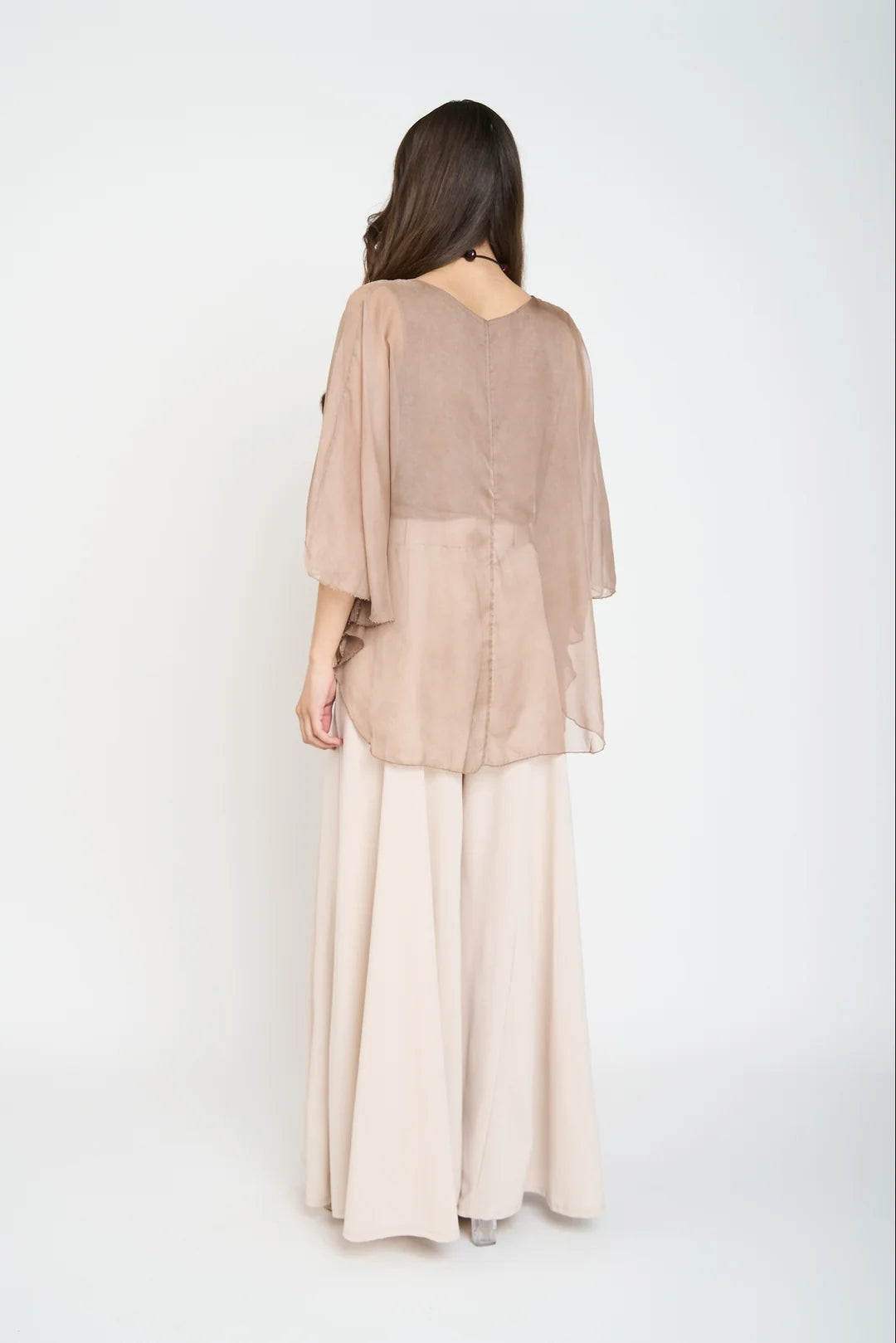Blusa Antonia Cuello Redondo Mujer Chocolate