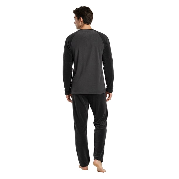 Pijama Hombre Micropolar Invierno C2 Negro