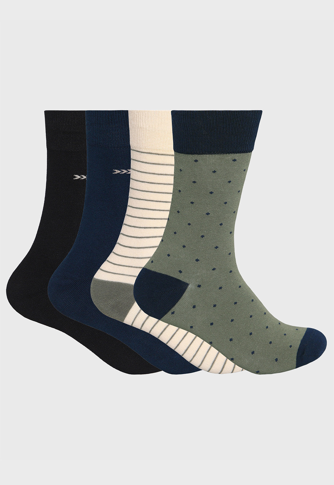 Caja Hombre Calcetines 4 Unidades Casual Puntos Verde