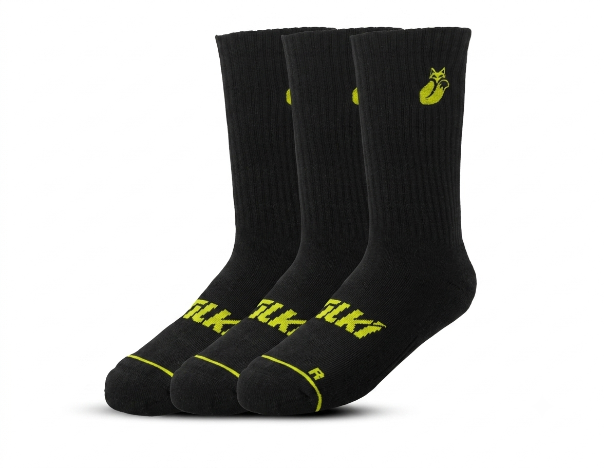 Tripack Calcetines Negro/Amarillo 39-42