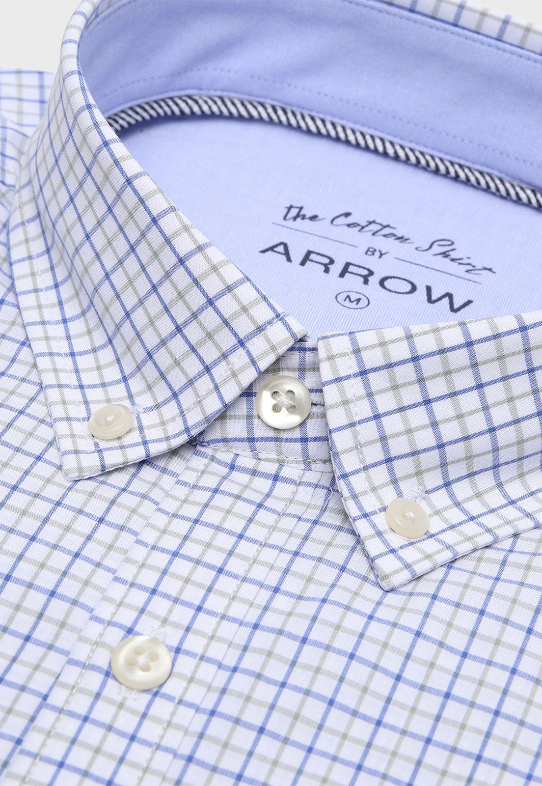 Camisa Hombre Arrow Manga Larga Cuadros Verde