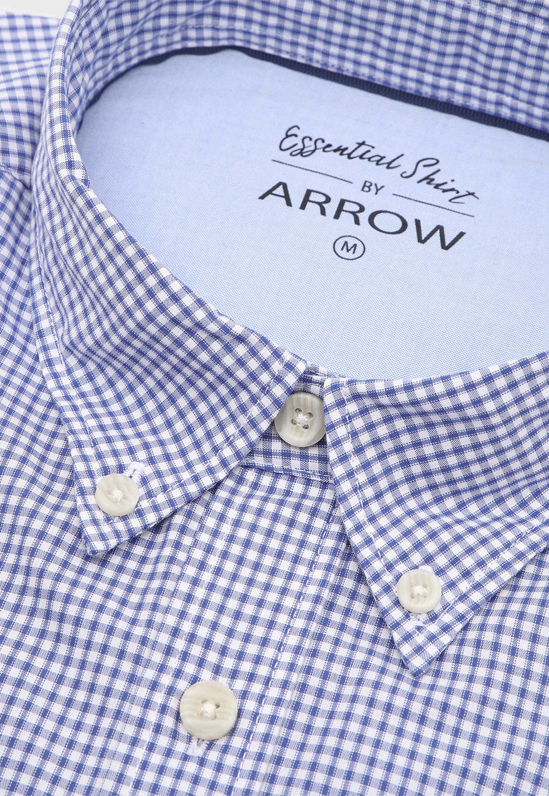 Camisa Hombre Cuadros Manga Larga Azul