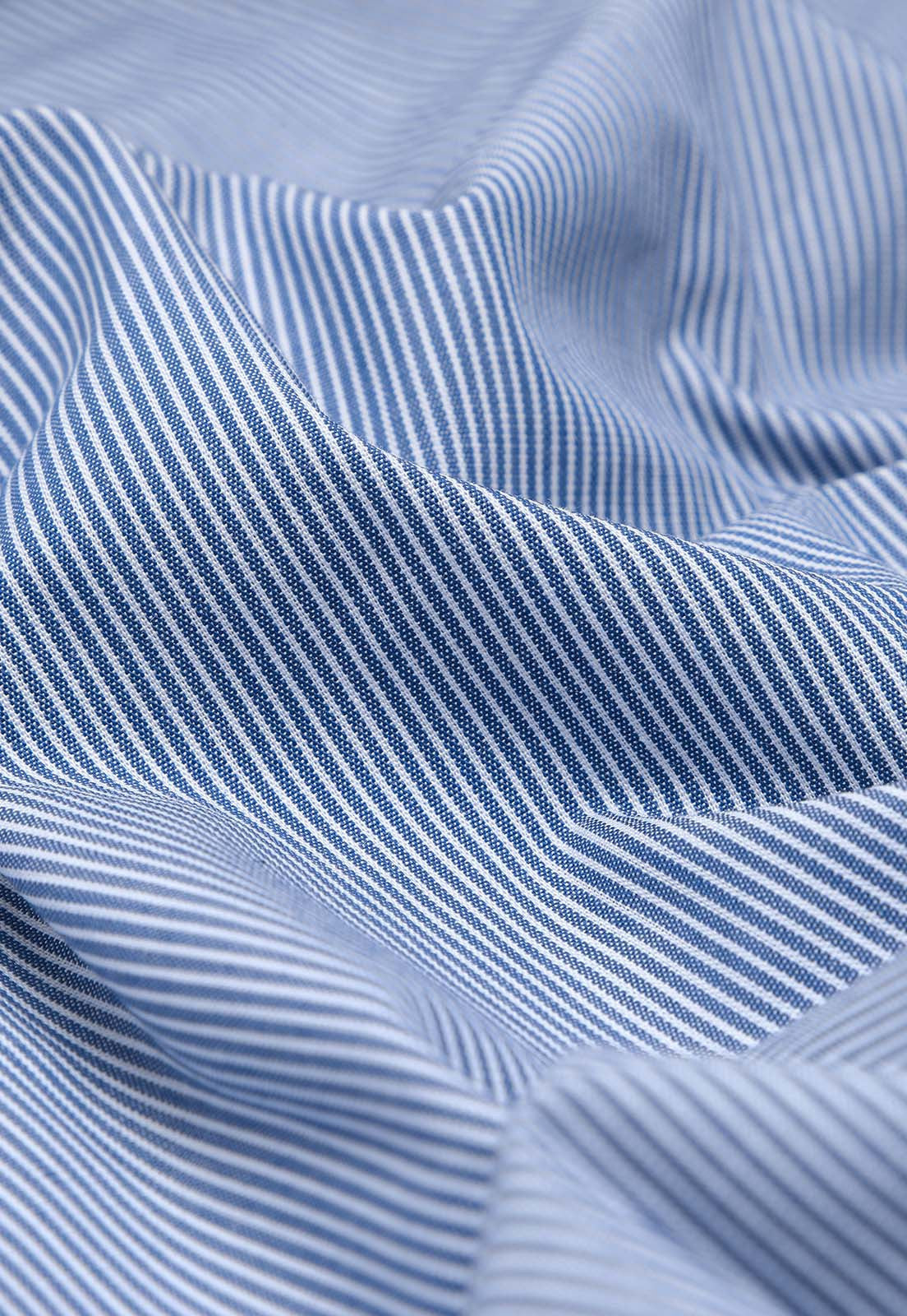 Camisa Hombre Formal A Rayas Azul