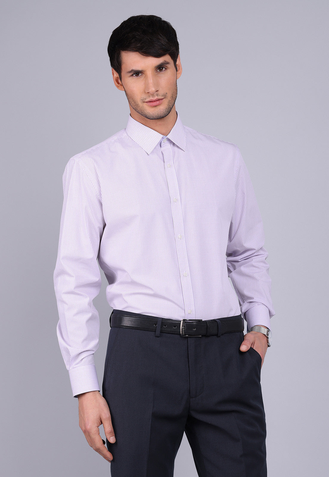 camisa-hombre-formal-cuadros-lila