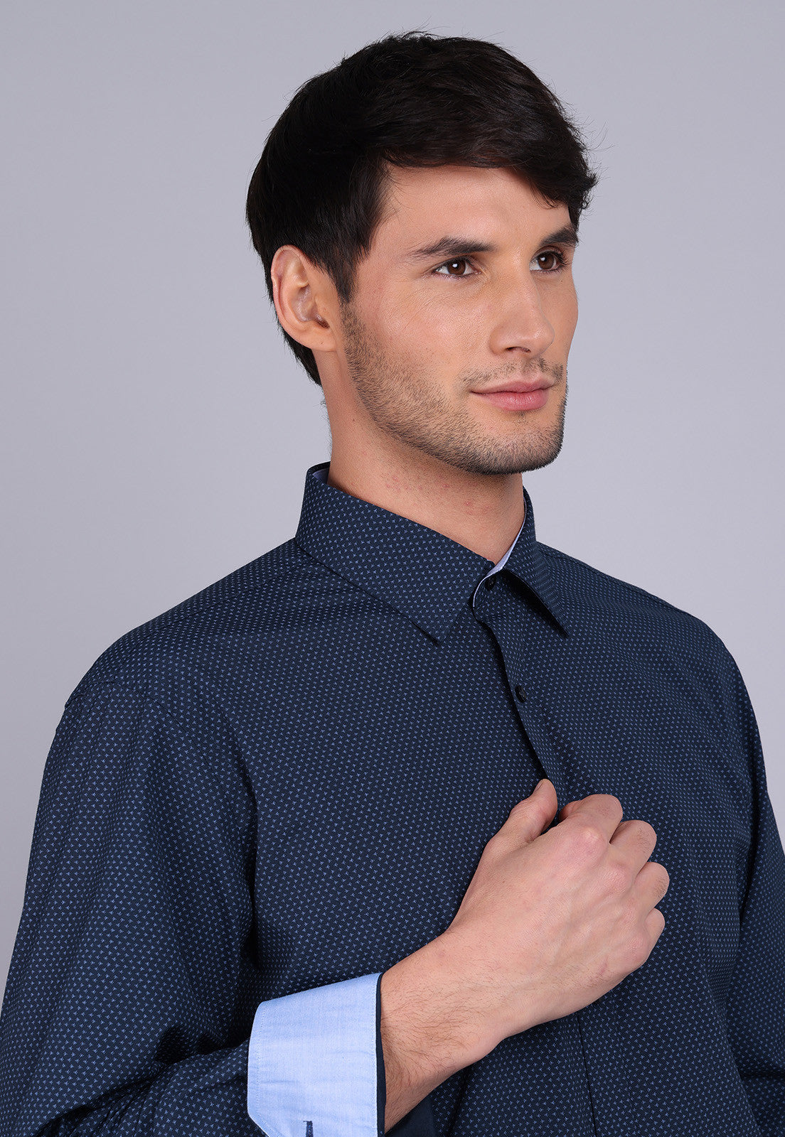 camisa-hombre-formal-print-spandex-azul-