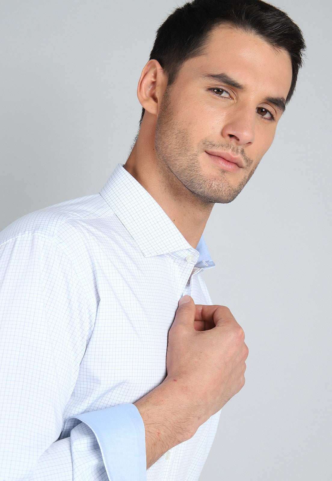 Camisa Hombre Formal Spandex Blanca