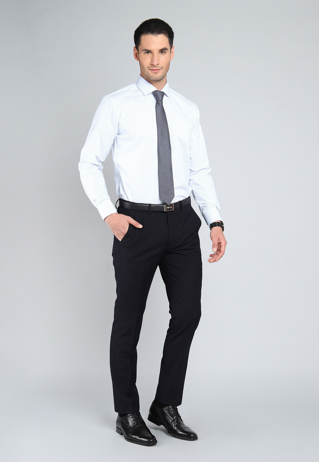 Camisa Hombre Formal Spandex Blanca