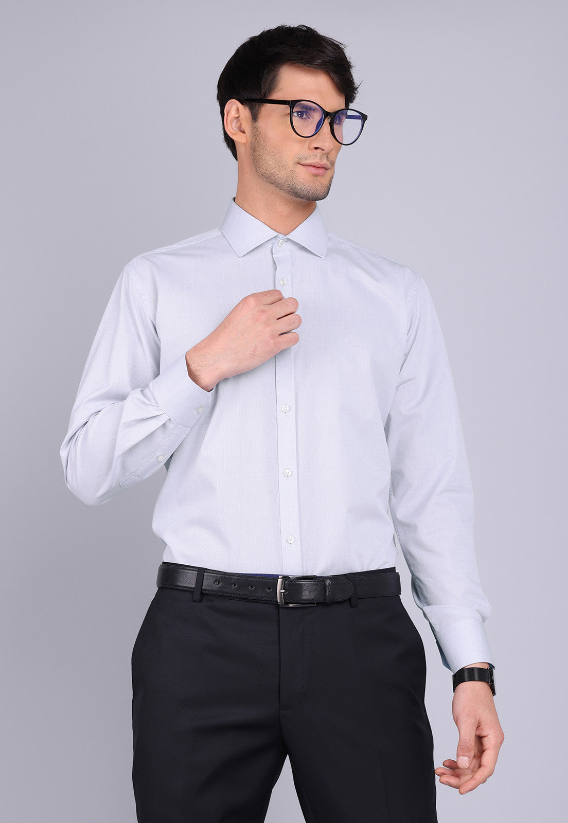 camisa-hombre-formal-texturada-gris