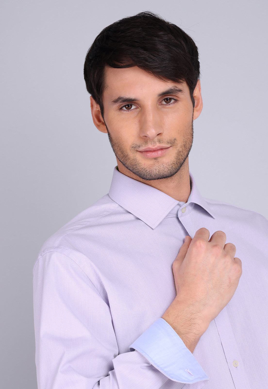 camisa-hombre-formal-texturada-spandex-morado