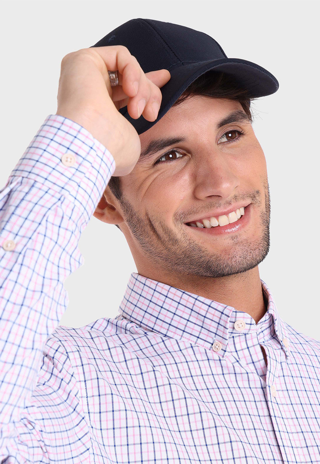 Camisa Hombre Arrow Oxford Cuadros Rosado