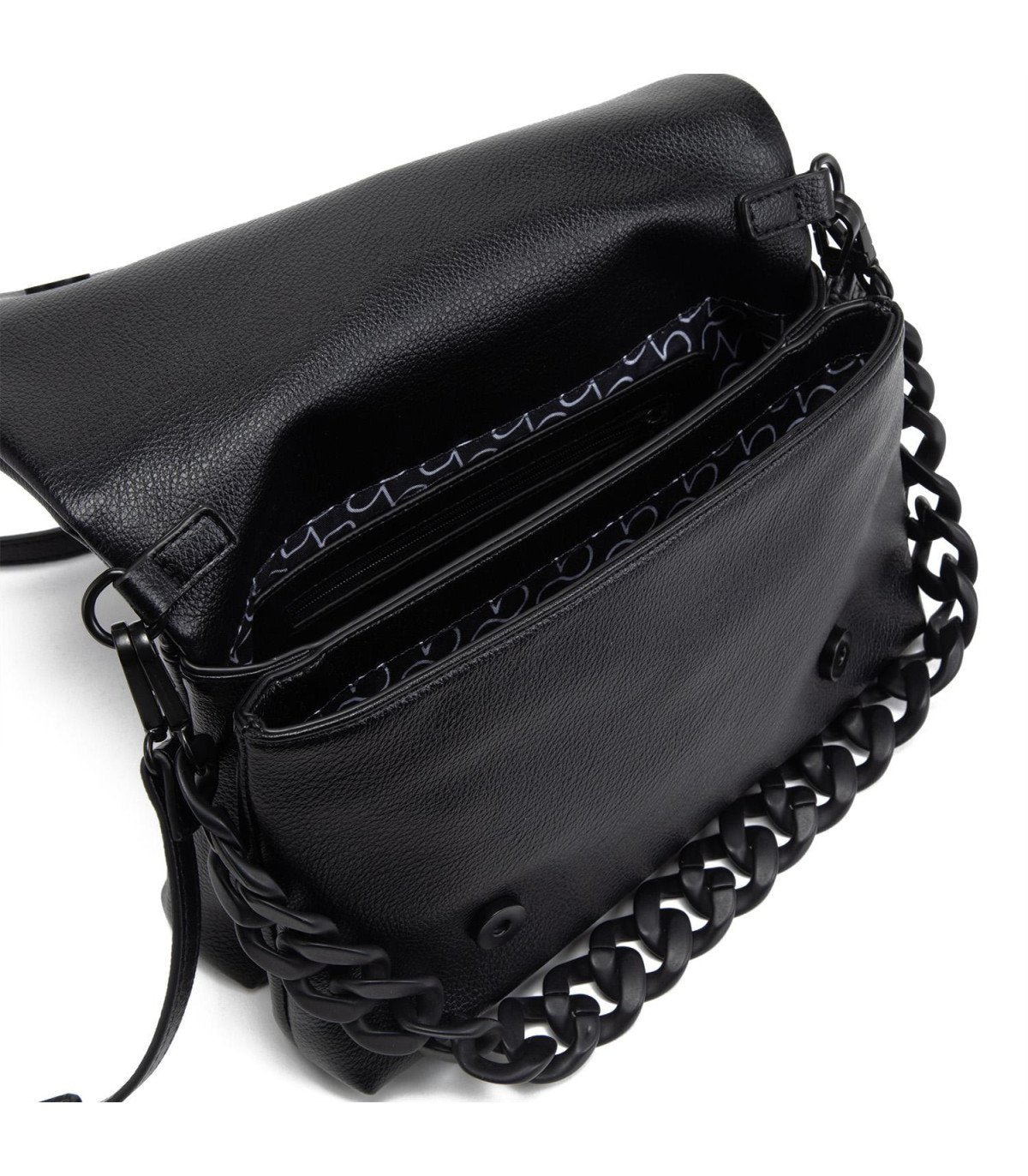 Cartera Mujer Bandolera Grande Negro Cadena