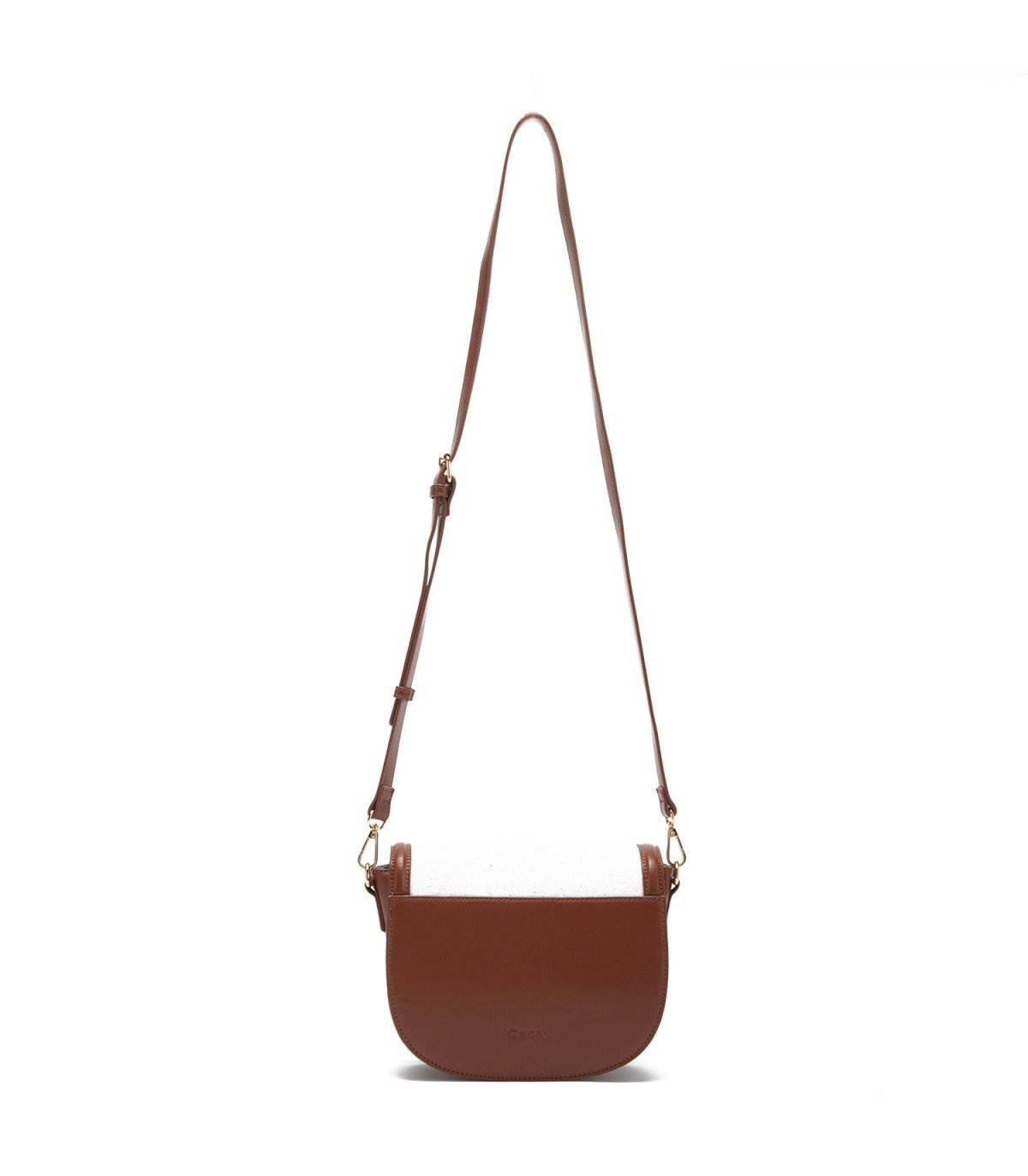Cartera Mujer Bandolera Grande Off White Tostado
